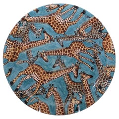 Ceramic Giraffe Plate, Hand  made And Painted in South Africa