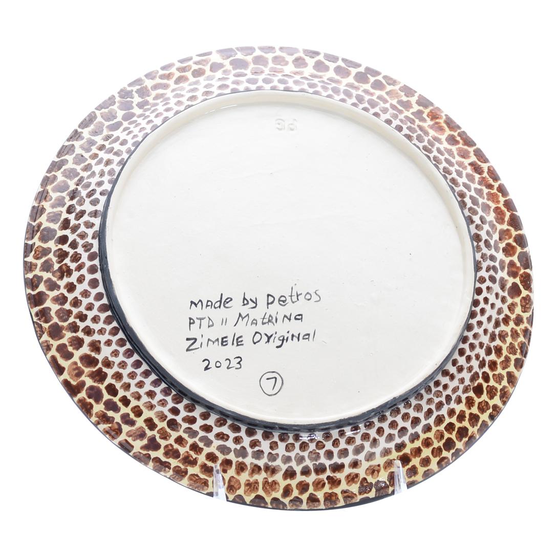 Modern Ceramic Giraffe Plate, Hand  made in South Africa