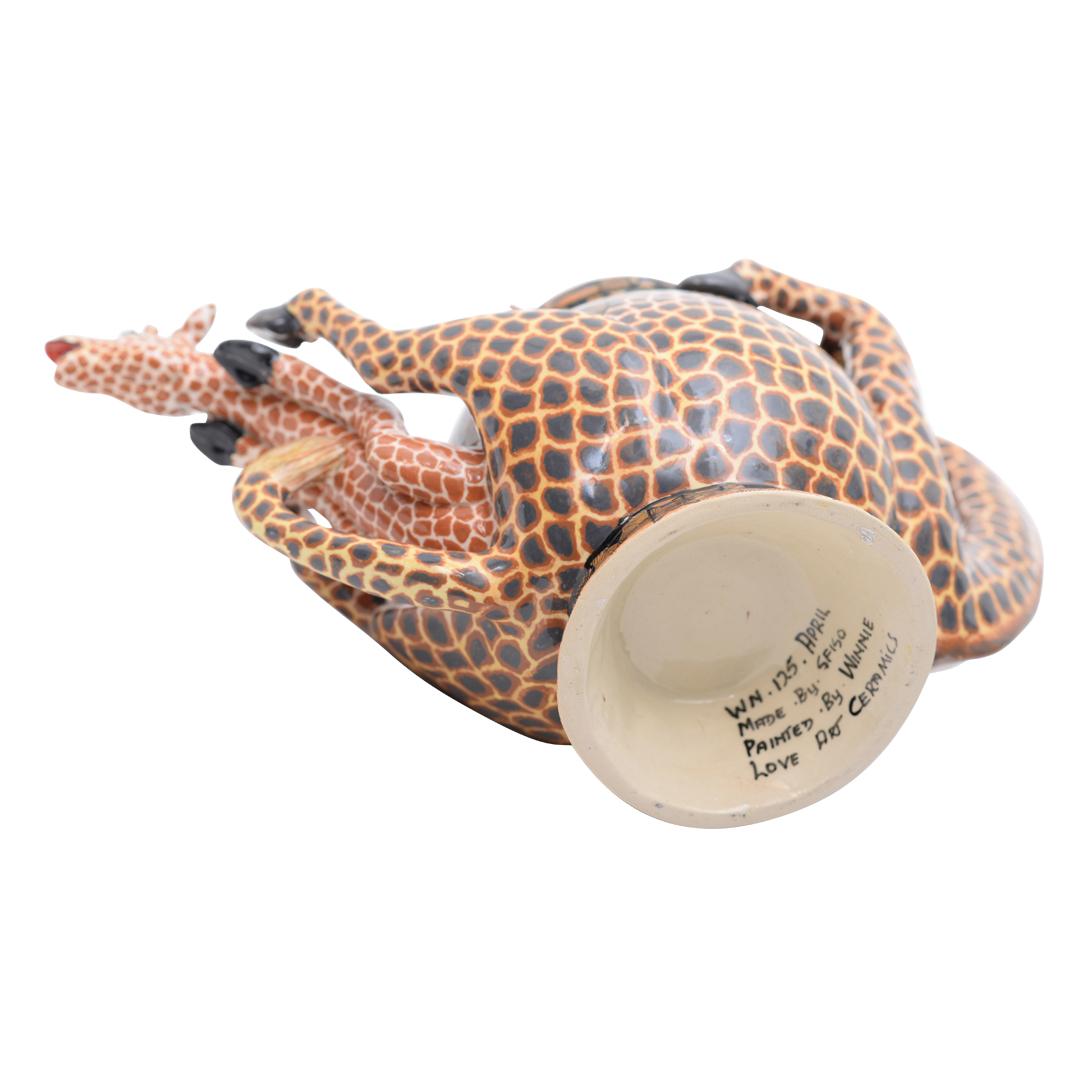 South African Ceramic Giraffe  teapot  , hand made in South Africa