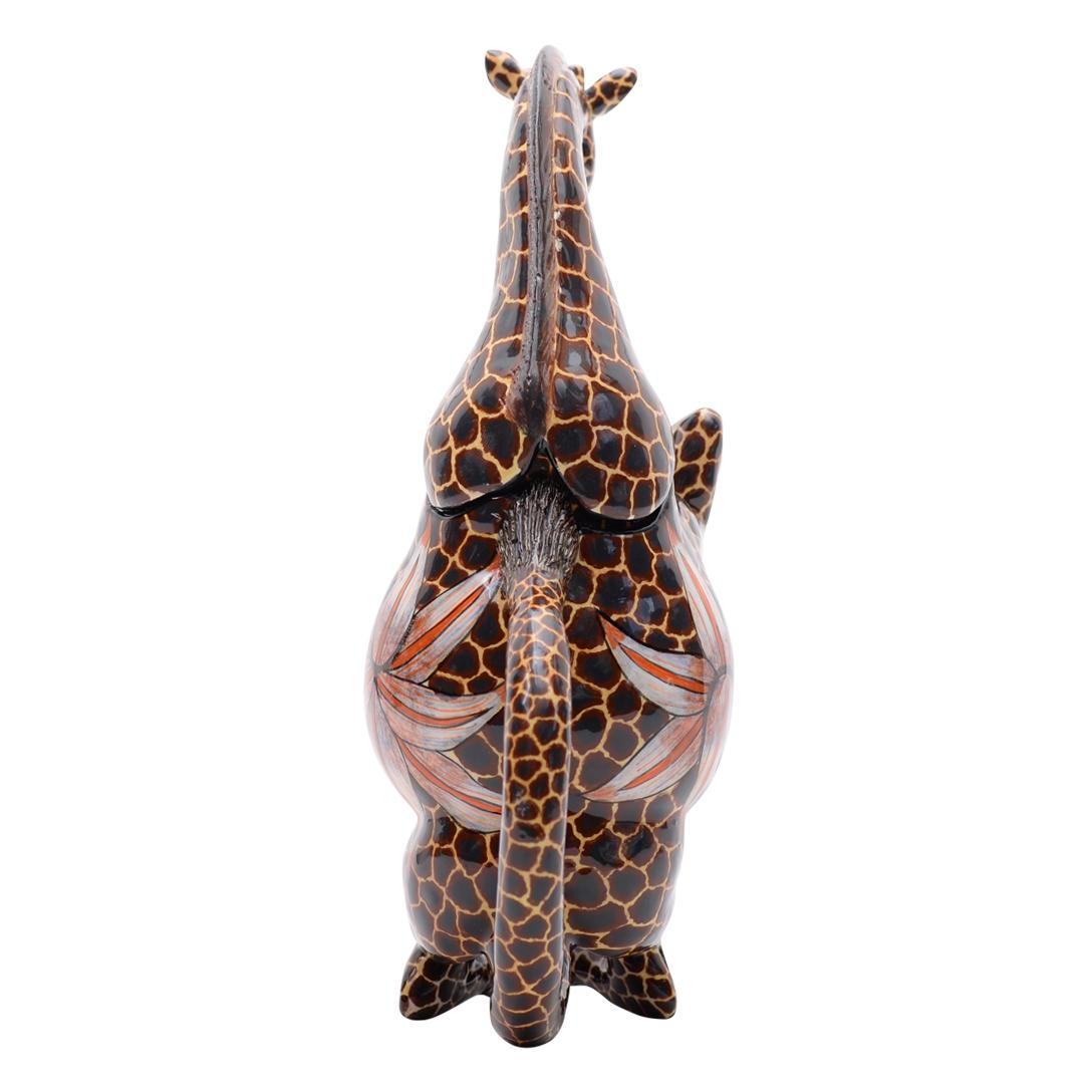 Giraffa in ceramica  teiera  , realizzato a mano in Sudafrica In condizioni ottime in vendita a North Miami, FL