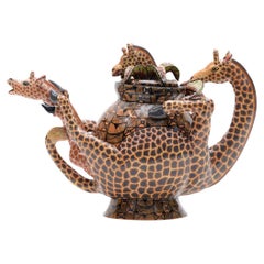 Ceramic Giraffe  teapot  , hand made in South Africa