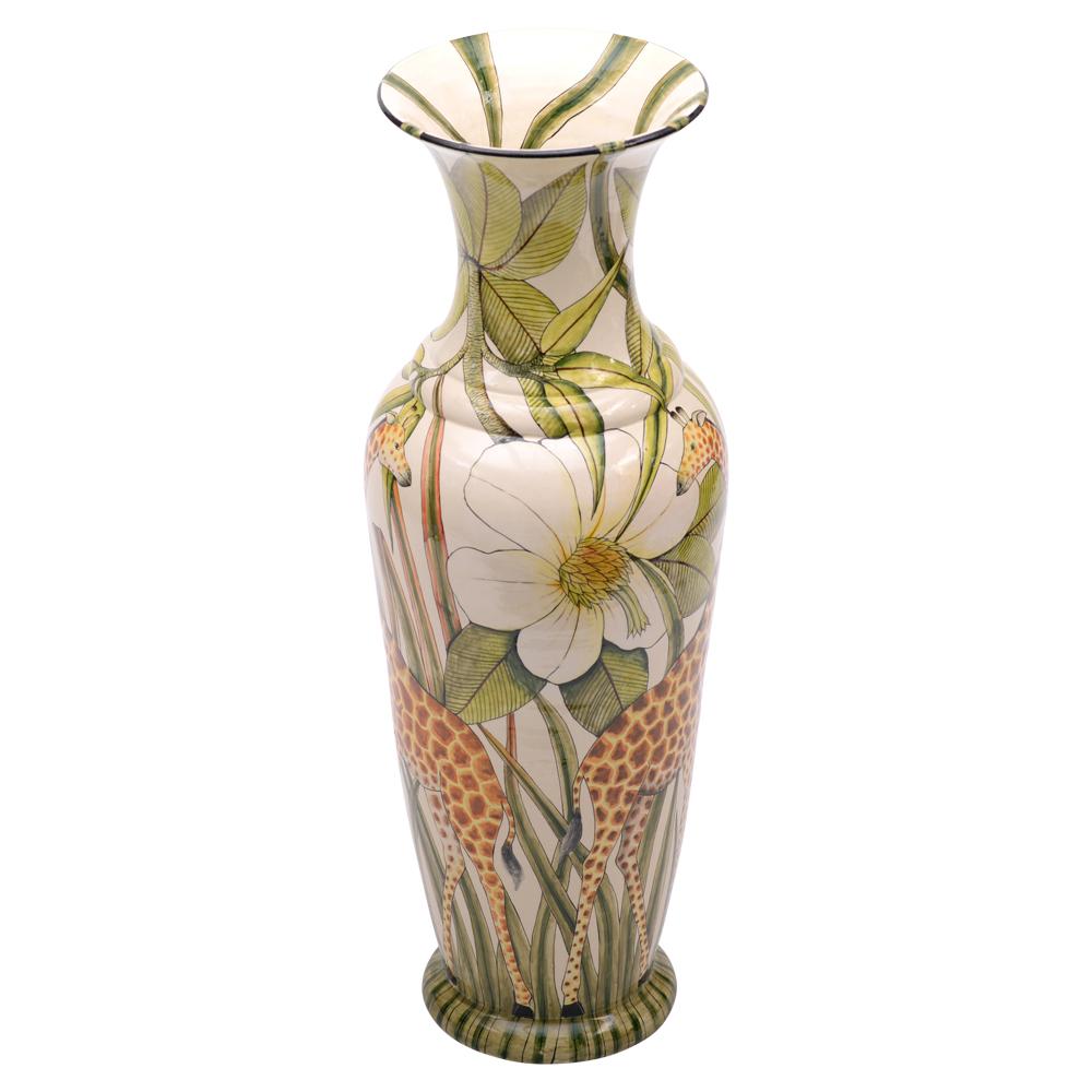 Ceramic Giraffe  Vase , hand made in South Africa In Excellent Condition In North Miami, FL