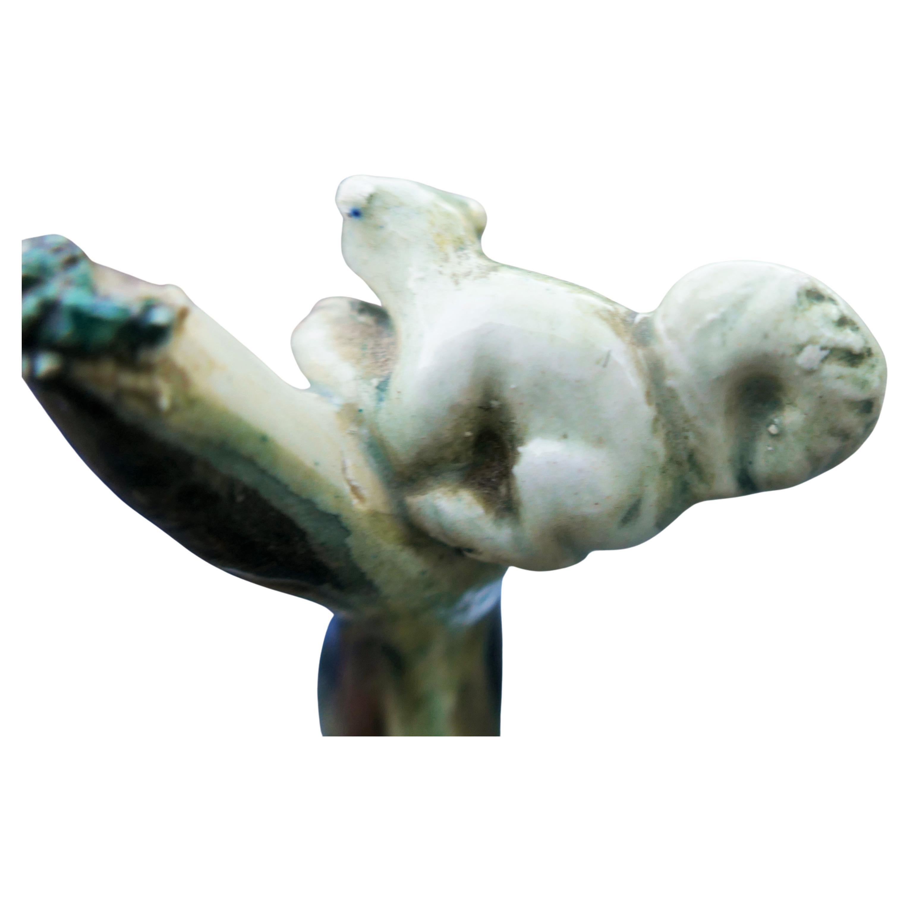 Ceramic girl with squirrel Ronzan style - Lenci - Essevi en vente 1