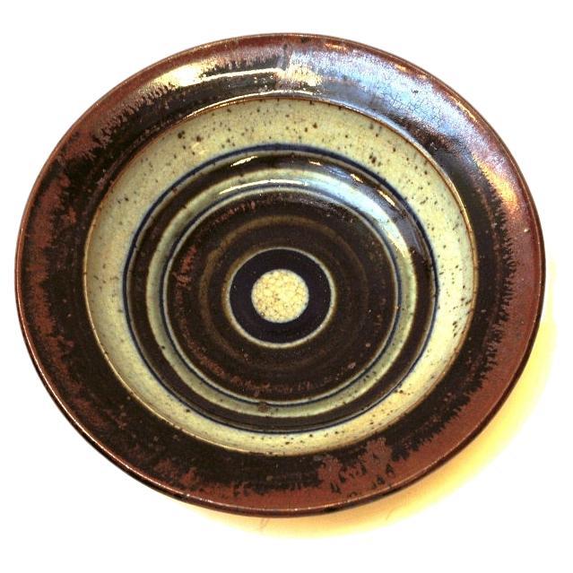 Ceramic Glaced Vintage Dish by Helle Allpass, Denmark 1960s For Sale