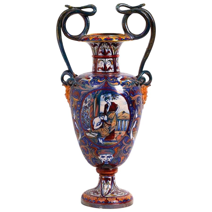 Ceramic Glazed Amphora, Gualdo Tadino, Italy For Sale at 1stDibs
