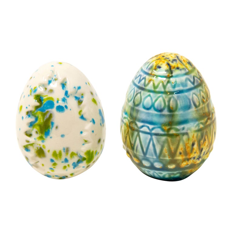 Ceramic Glazed Eggs For Sale at 1stdibs