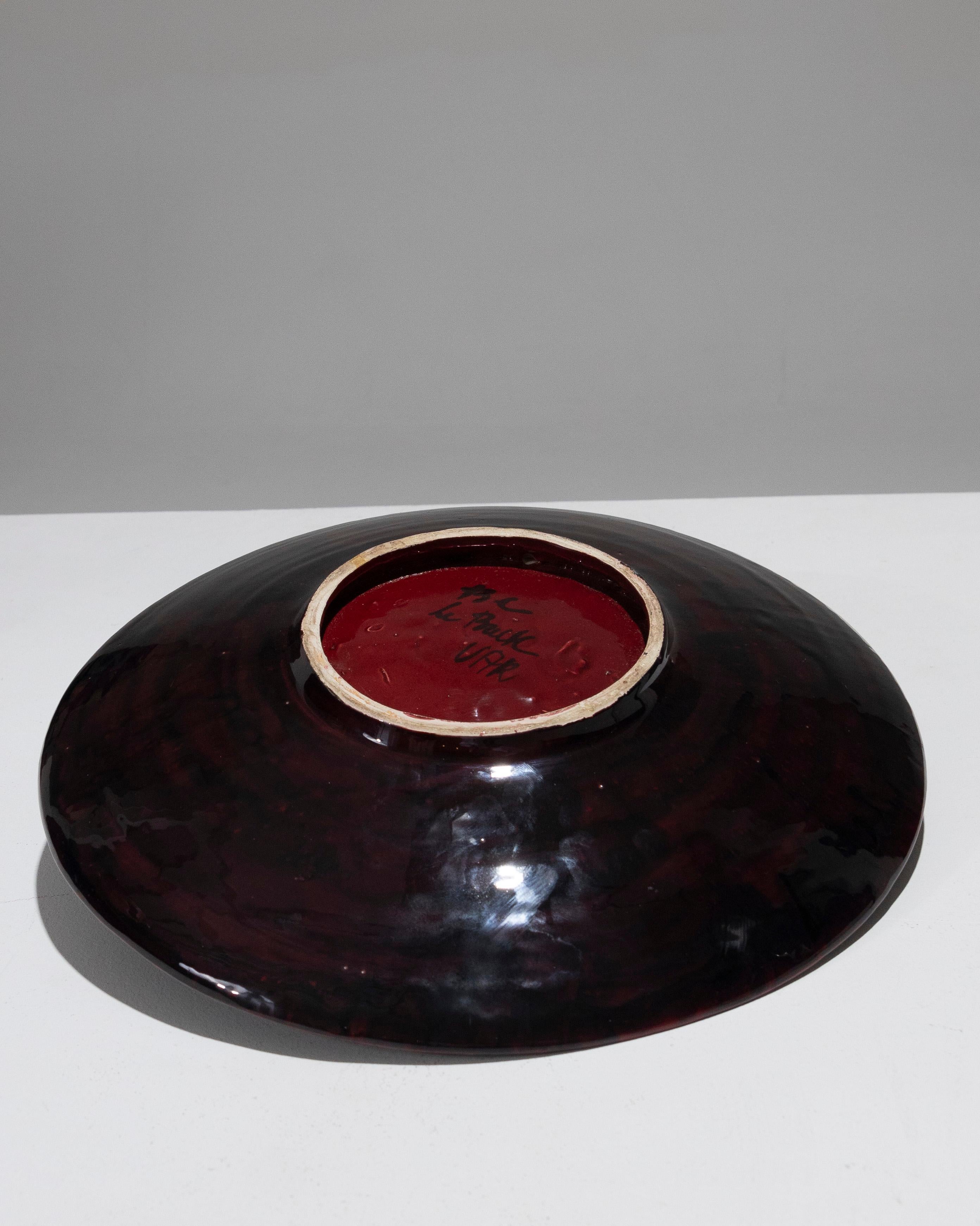 Keramikschale in Fischform, glasiert, 1950er-Jahre im Angebot 2