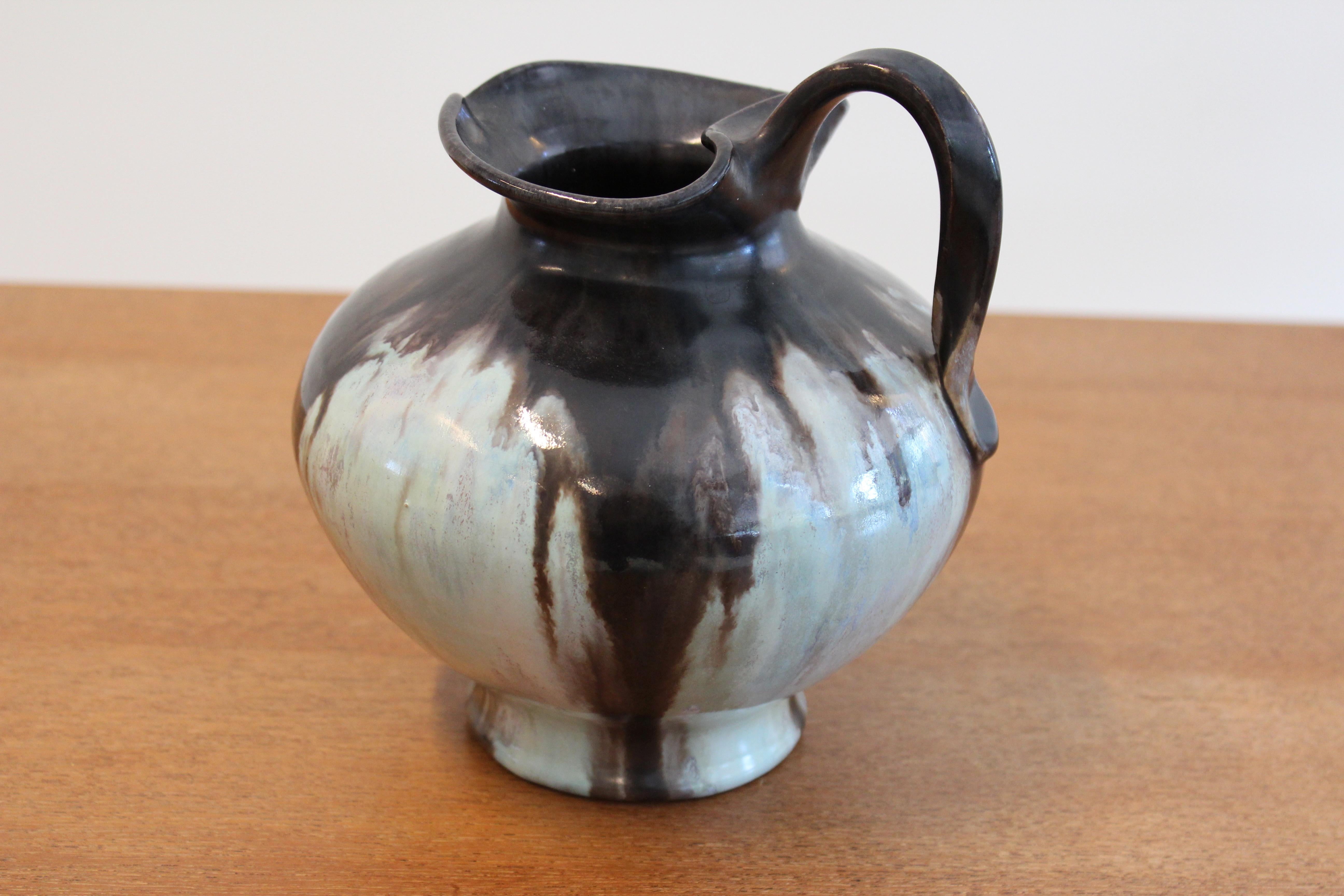 Ceramic Glazed ‘Mobach Utrecht’ Jug, Signed In Good Condition For Sale In Voorburg, NL