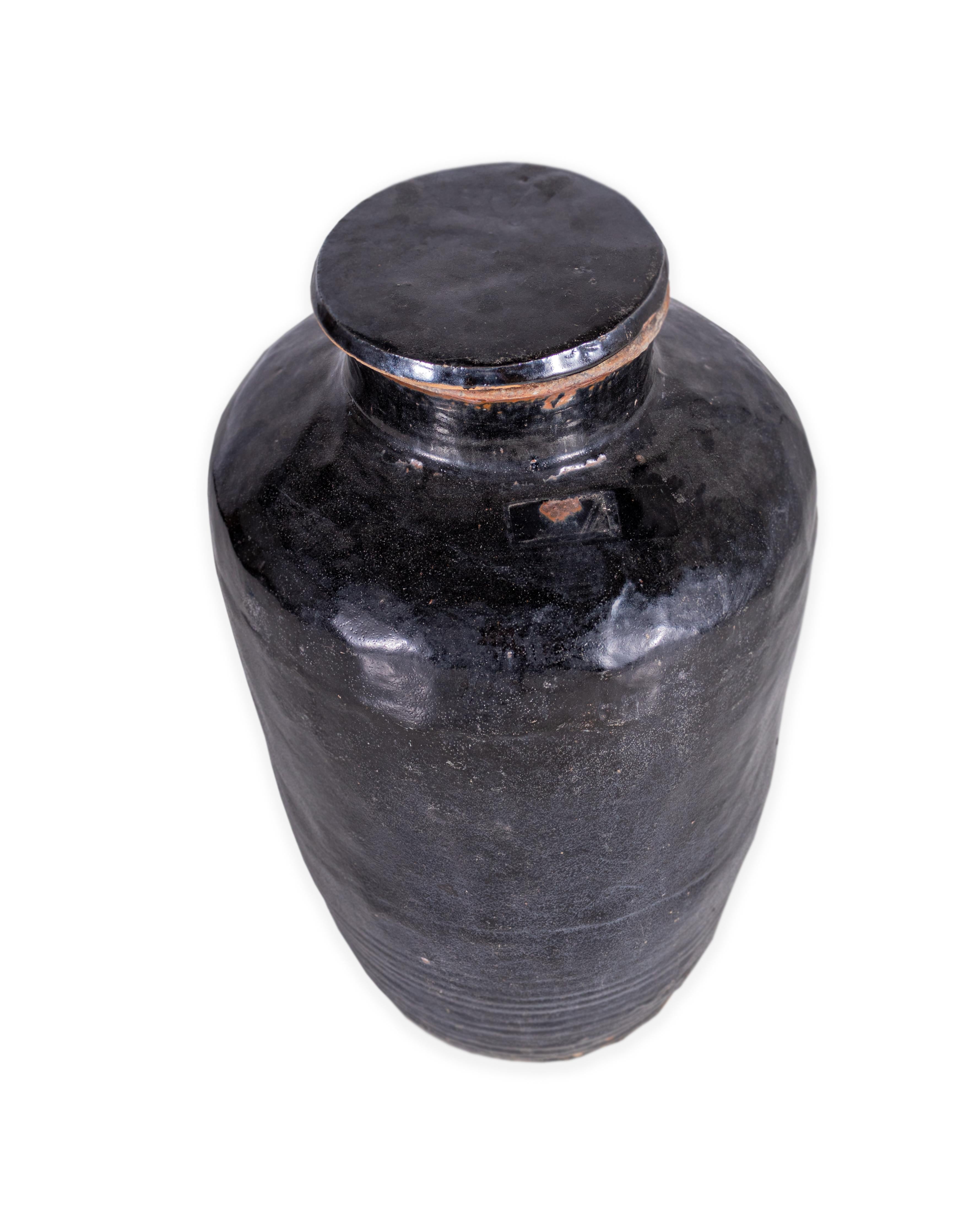Ceramic glazed storage jar with lid.

This piece is a part of Brendan Bass’s one-of-a-kind collection, Le Monde. French for “The World”, the Le Monde collection is made up of rare and hard to find pieces curated by Brendan from estate sales,