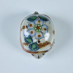 Figurine de tortue en céramique émaillée