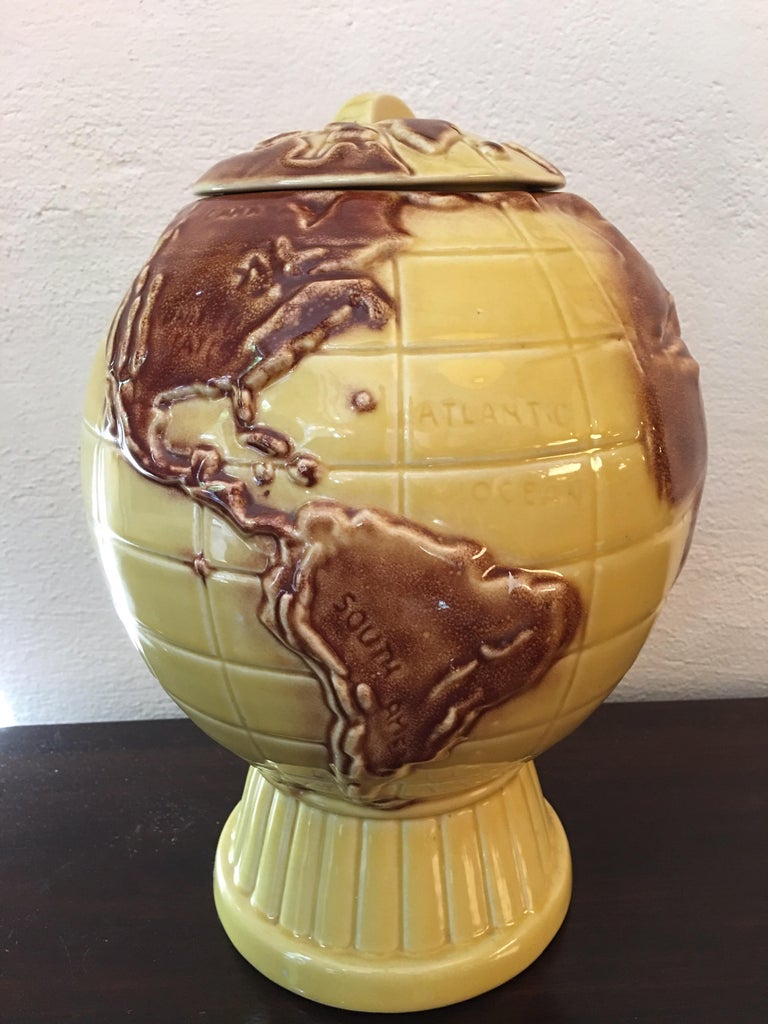 Ceramic Globe Cookie Jar at 1stDibs globe ceramics