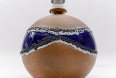 Ceramic Globe Mid Century Modern Table Lamp Base Made in Ceramic by LEOLA, 1960s