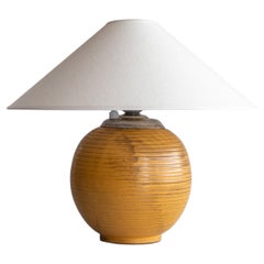 Lampada da tavolo a globo in ceramica di Upsala Ekeby, anni '30, Svezia, The Modern Scandinavian