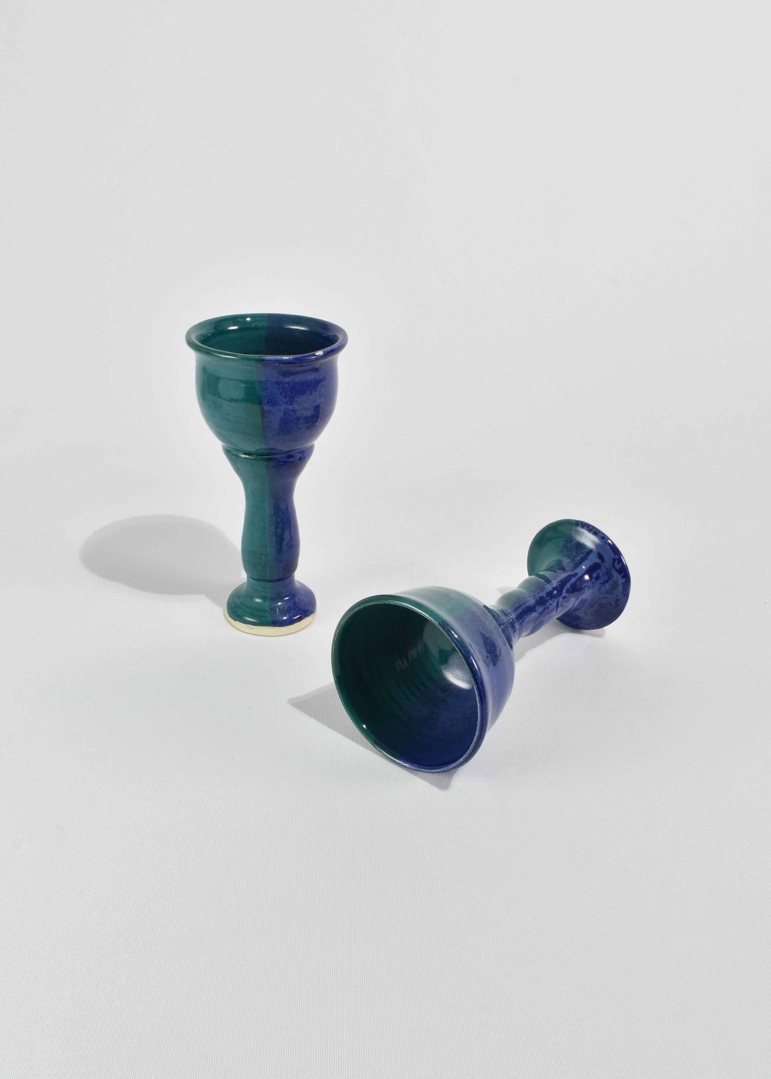Hand-Crafted Ceramic Goblet Set