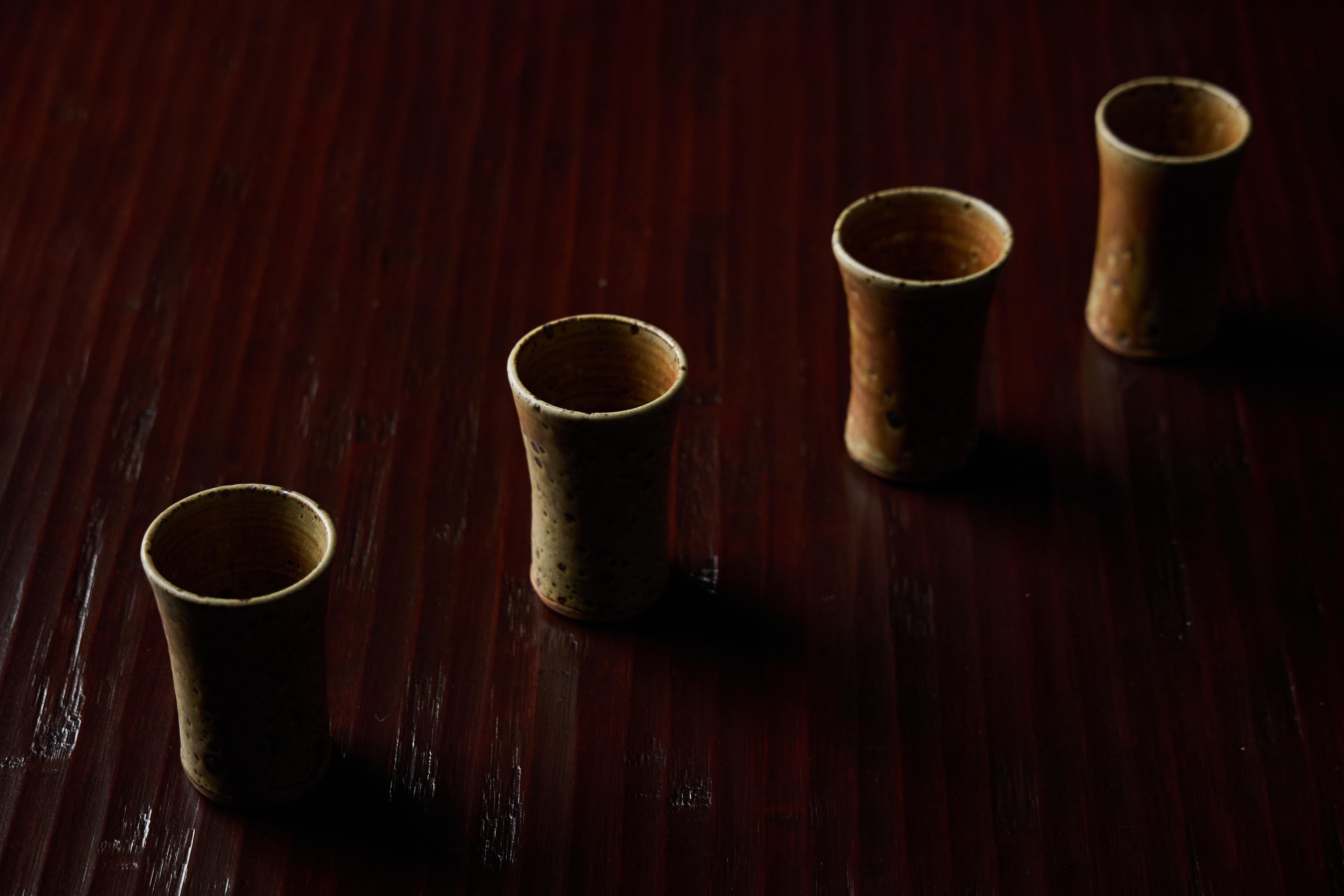 Ceramic Goblets and Pitcher By Gustave Tiffoche, France, 1970s 5