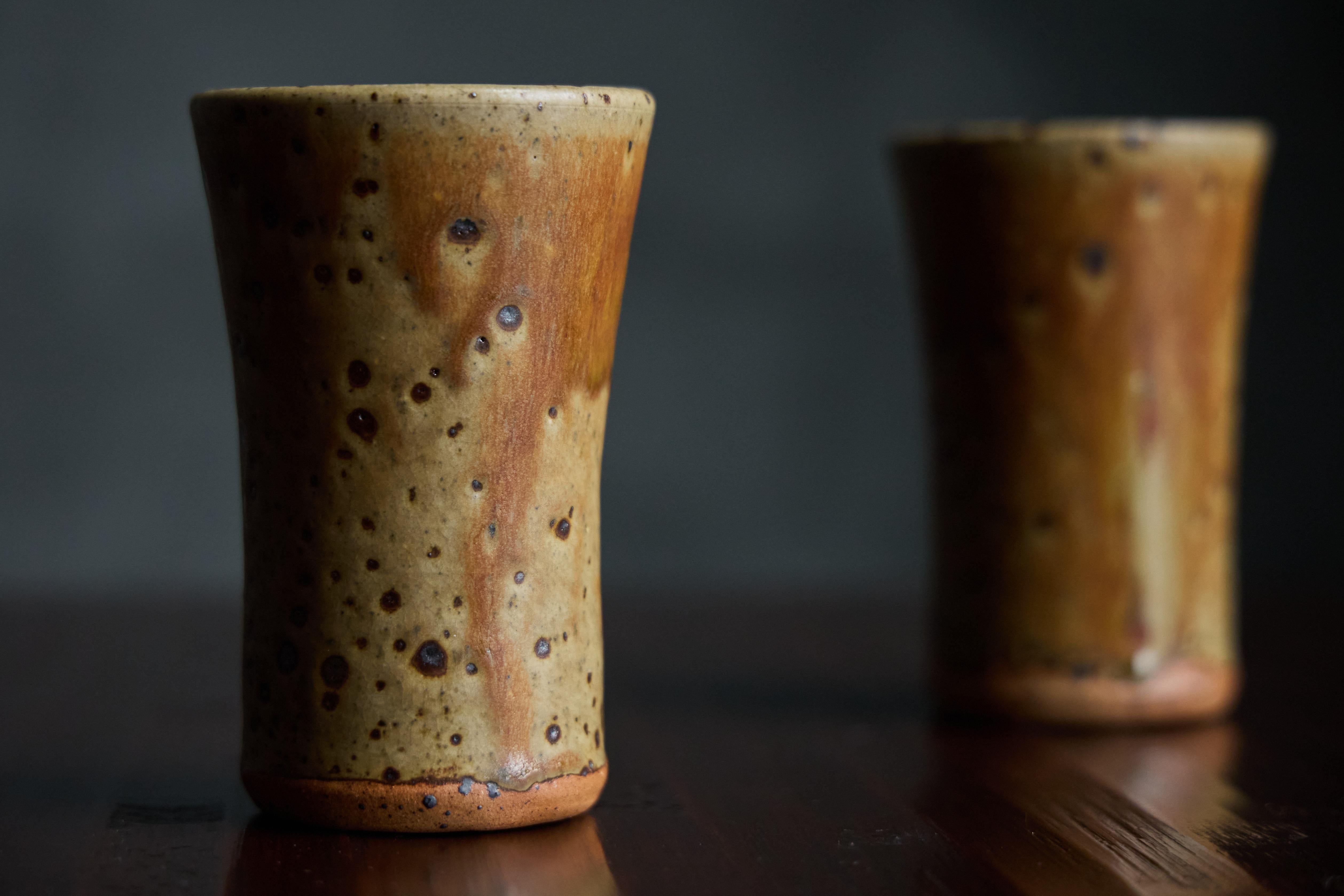 Ceramic Goblets and Pitcher By Gustave Tiffoche, France, 1970s 2