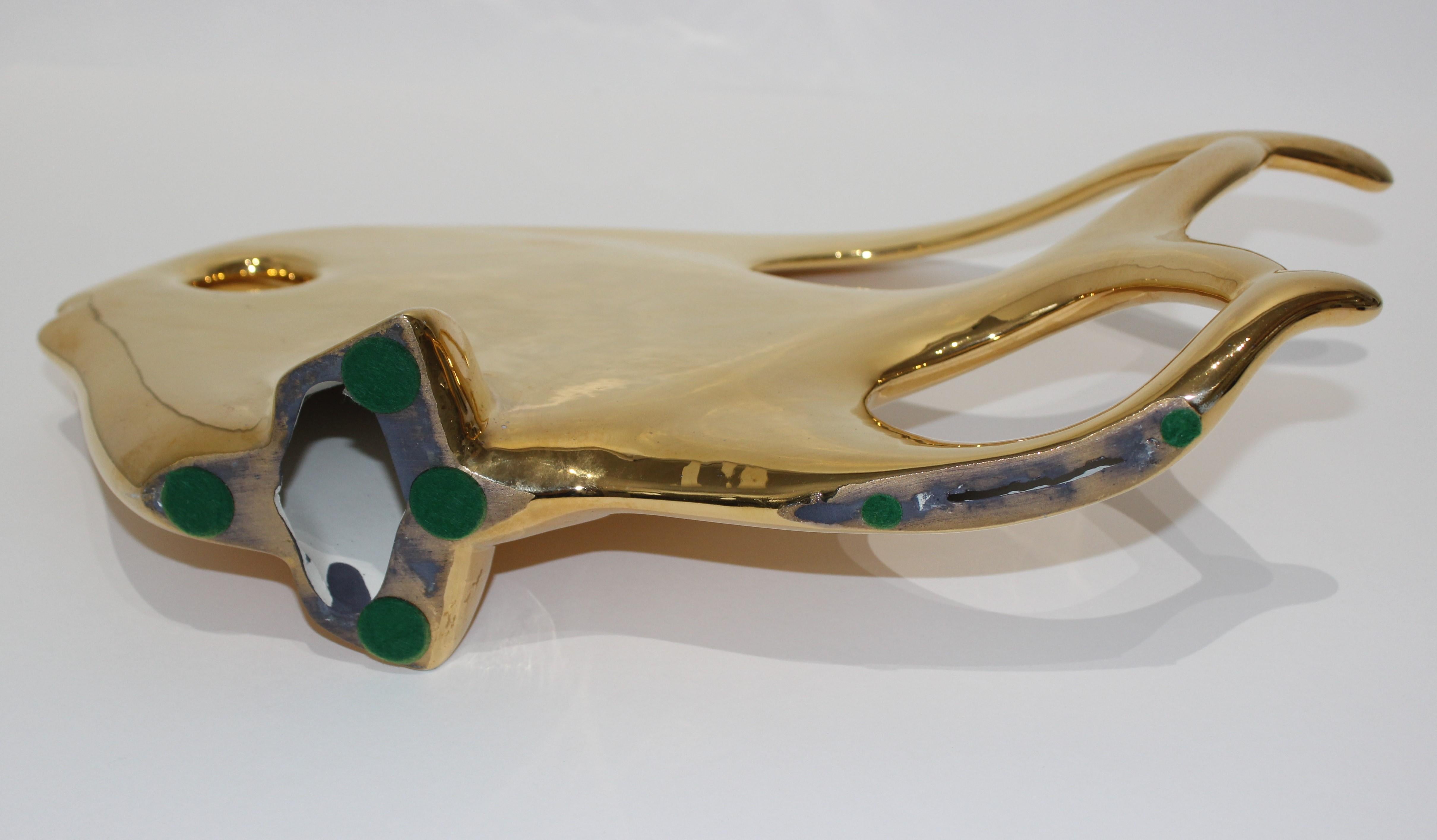 Jaru Keramik Gold Biomorphe Fische 3