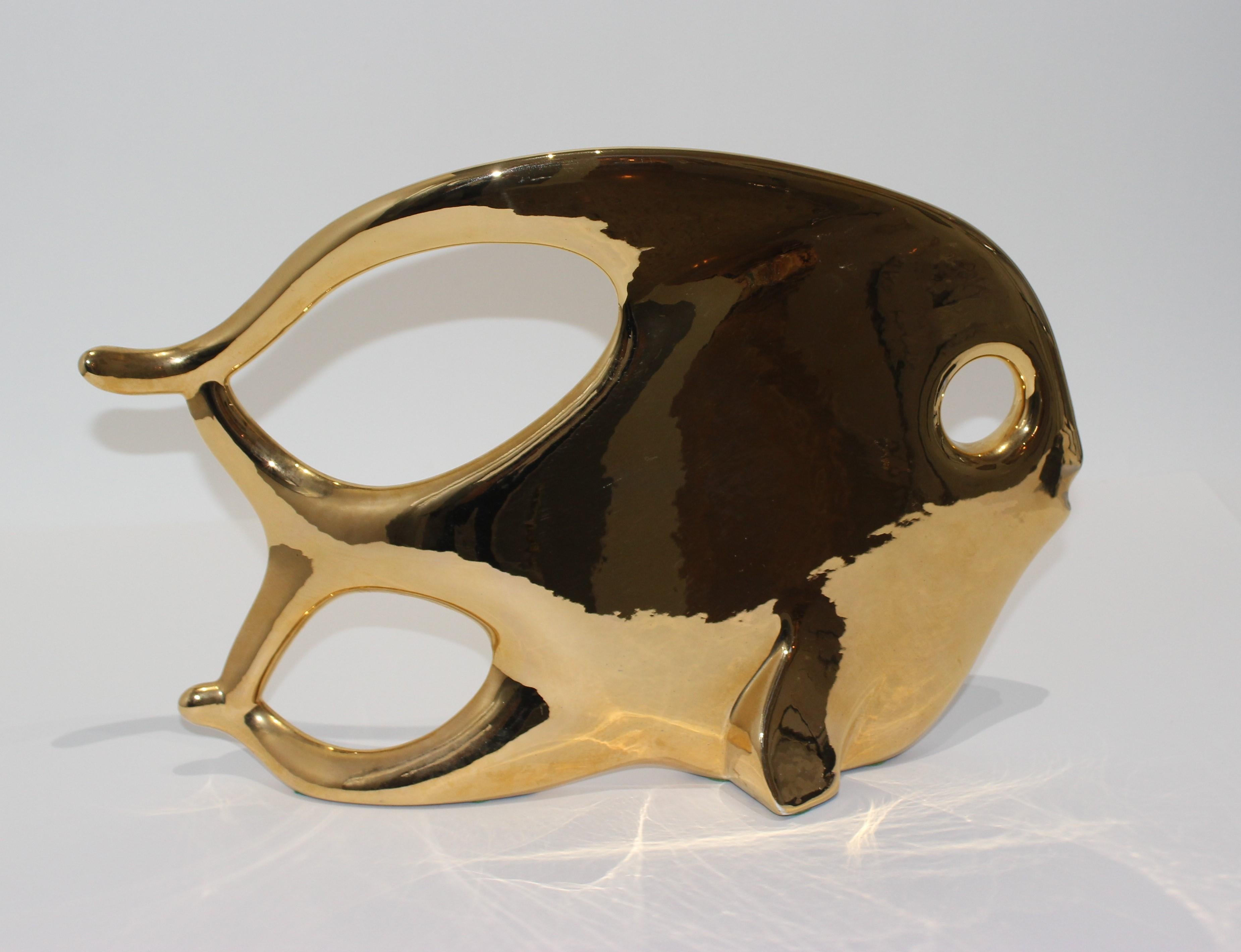 Jaru Keramik Gold Biomorphe Fische (Glasiert)
