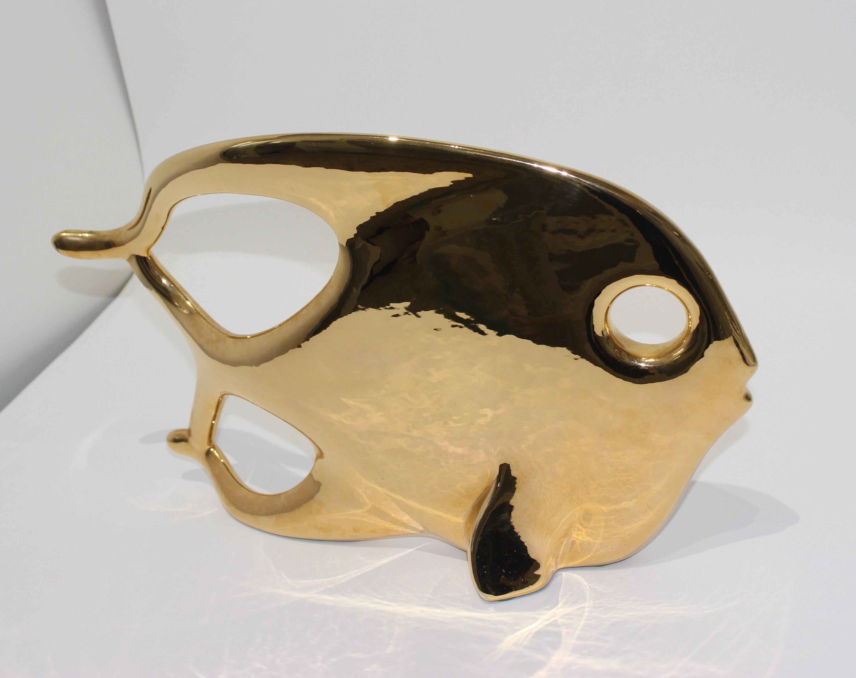 Jaru Keramik Gold Biomorphe Fische im Zustand „Gut“ in West Palm Beach, FL