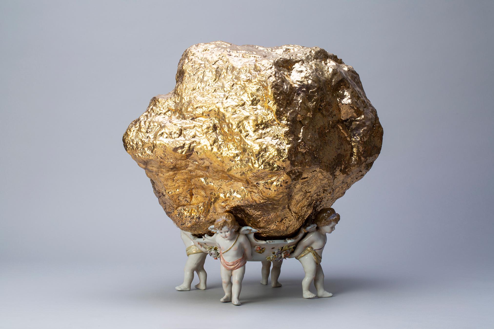 Modern Ceramic & Gold Sculpture by Andrea Salvatori Italy Contemporary, 21st Century