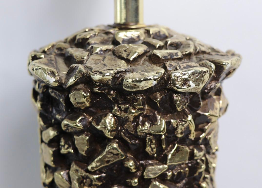 Ceramic Golden Nugget Table Lamp For Sale 1