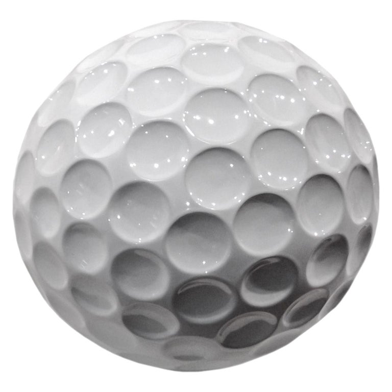 Ceramic Golf Ball "ALBATROS" Handcrafted in White by Gabriella B. Made in  Italy For Sale at 1stDibs