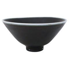 Ceramic Gray Speckled Bowl Carl-Harry Stålhane, Rörstrand, Vintage Midcentury