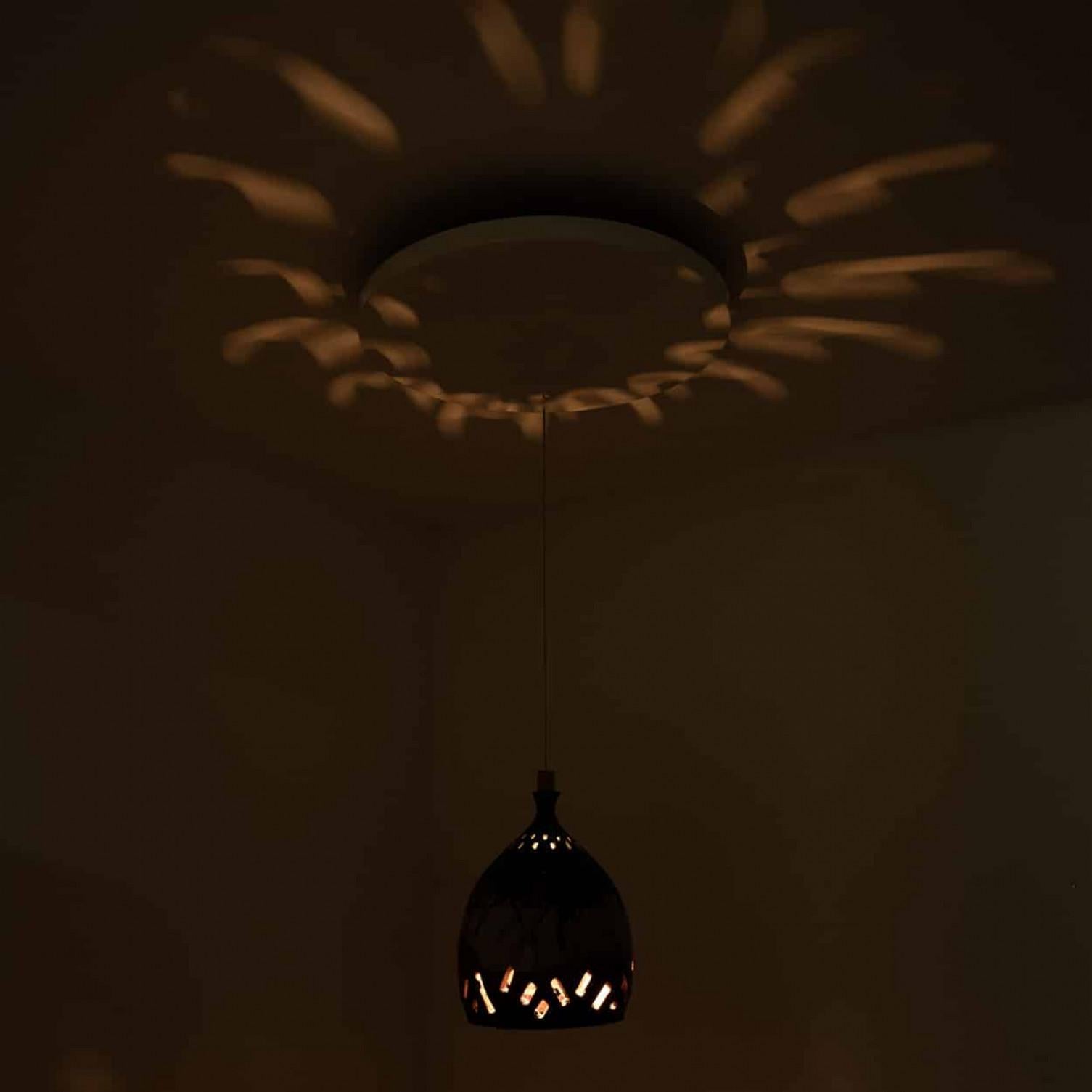 Grünbraun-beige Keramik-Anhänger, Dänemark, 1960er Jahre im Angebot 2