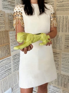 Ceramic Green Panther by Royal Haeger Potteries