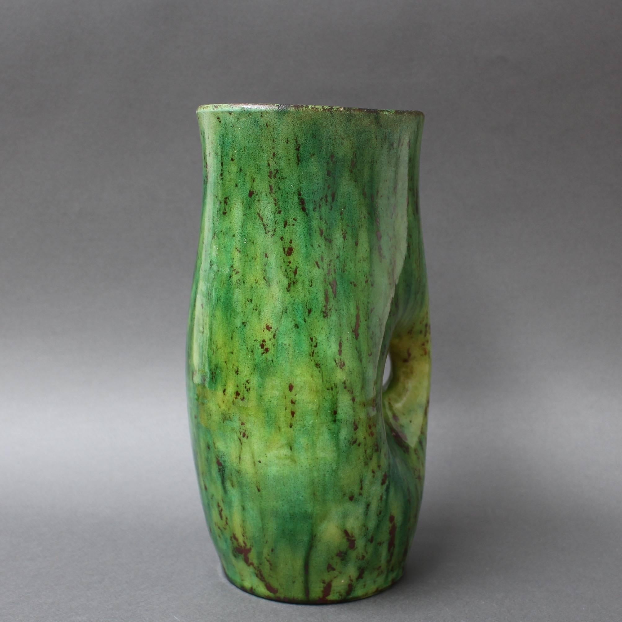 Ceramic Green Vase by Accolay, circa 1960s In Good Condition In London, GB