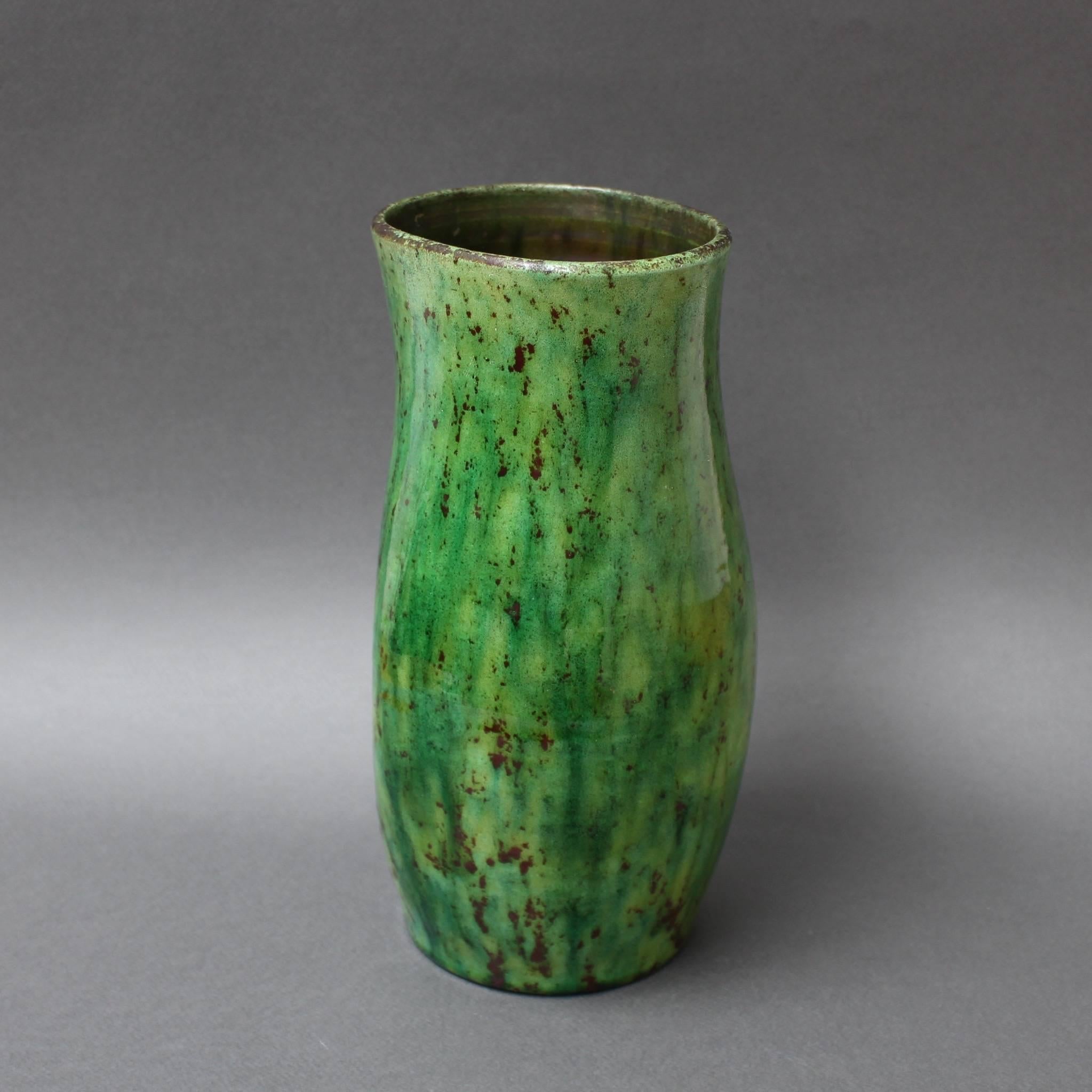 Mid-20th Century Ceramic Green Vase by Accolay, circa 1960s