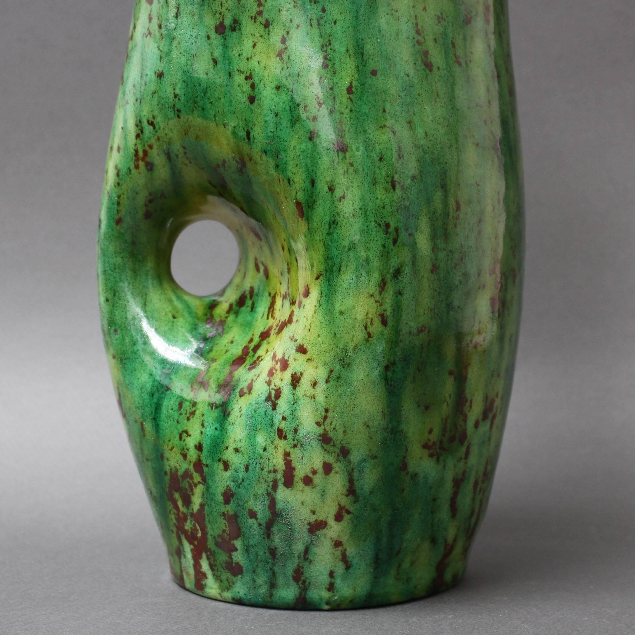 Ceramic Green Vase by Accolay, circa 1960s 2
