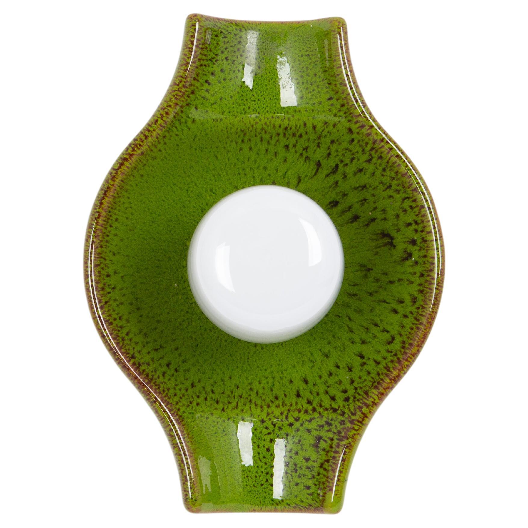 Applique in ceramica verde Sputnik Disegnato da Cari Zalloni Germania Anni '70