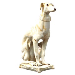 Vintage Ceramic greyhound sculpture, 1960s