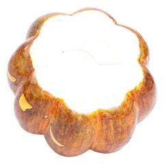 Ceramic Halloween pumpkin sculpture, hand made in South Africa