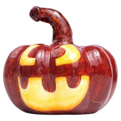 Ceramic Halloween pumpkin sculpture, hand made in South Africa