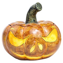 Ceramic Halloween pumpkin tureen, hand made in South Africa