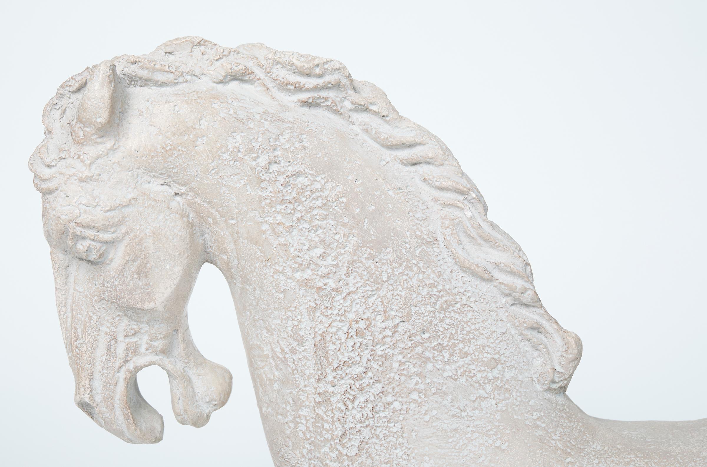 Ceramic Han Style Horse Sculpture by Austin Productions at 1stDibs