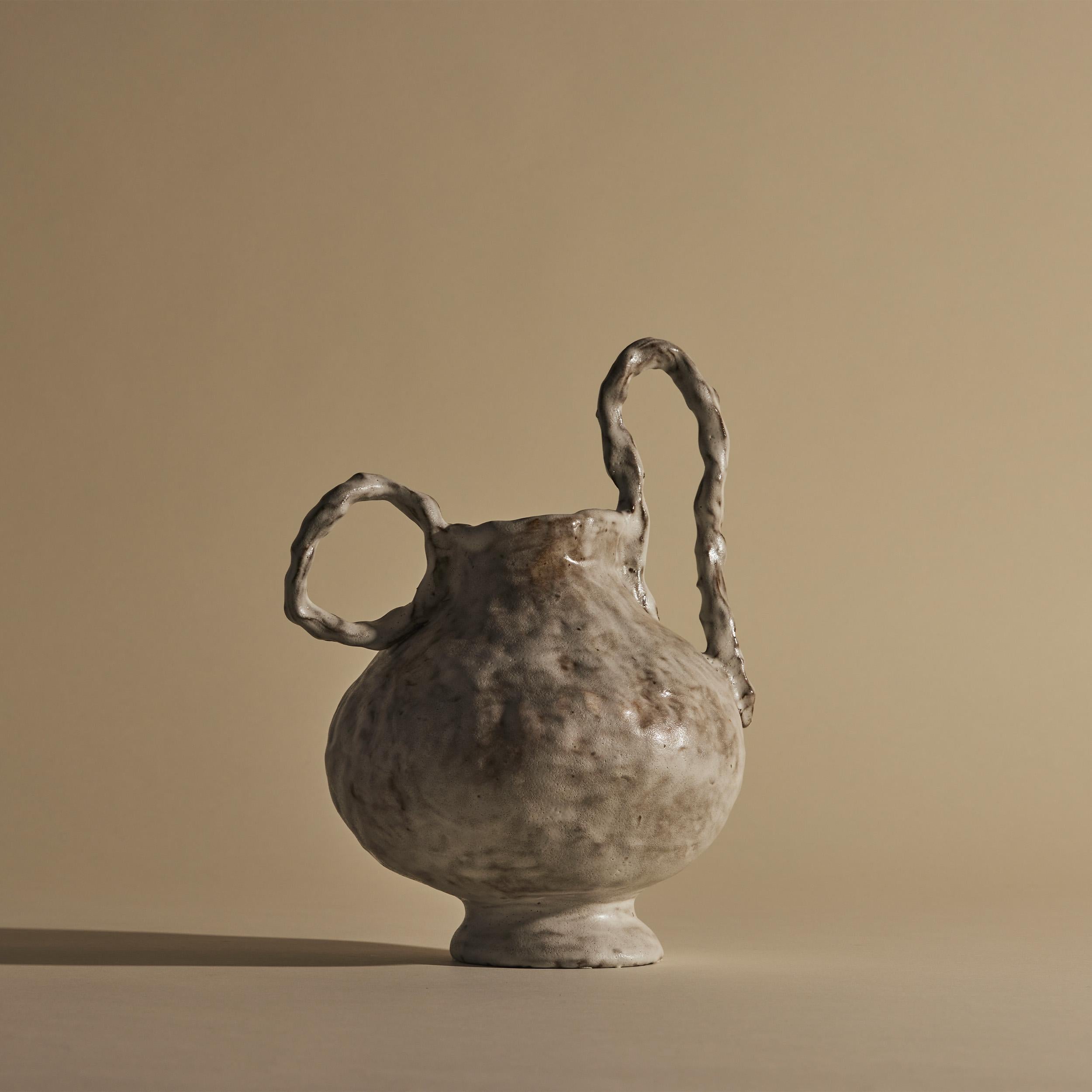 Americano Vaso balletto in ceramica di alabastro arrotolato a mano II in vendita