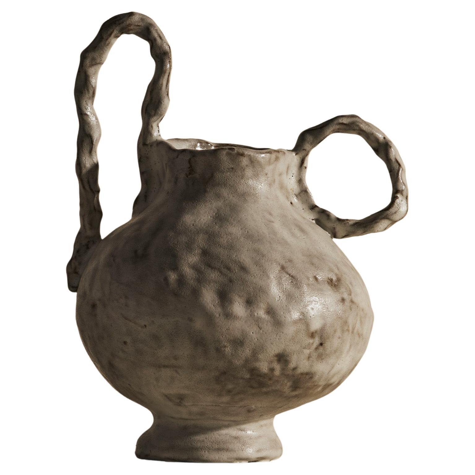 Vaso balletto in ceramica di alabastro arrotolato a mano II in vendita