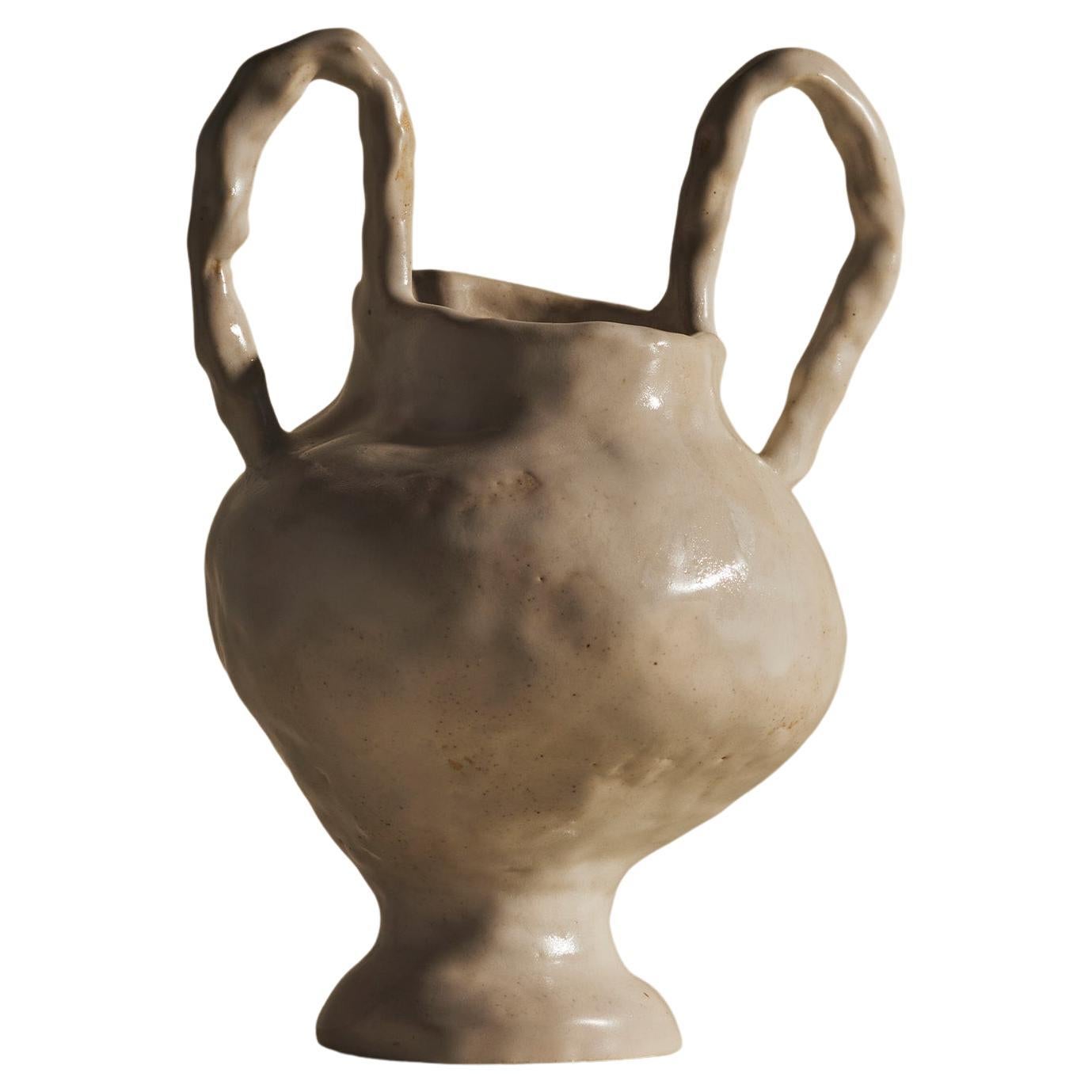 Vaso di balletto di alabastro in ceramica arrotolato a mano III