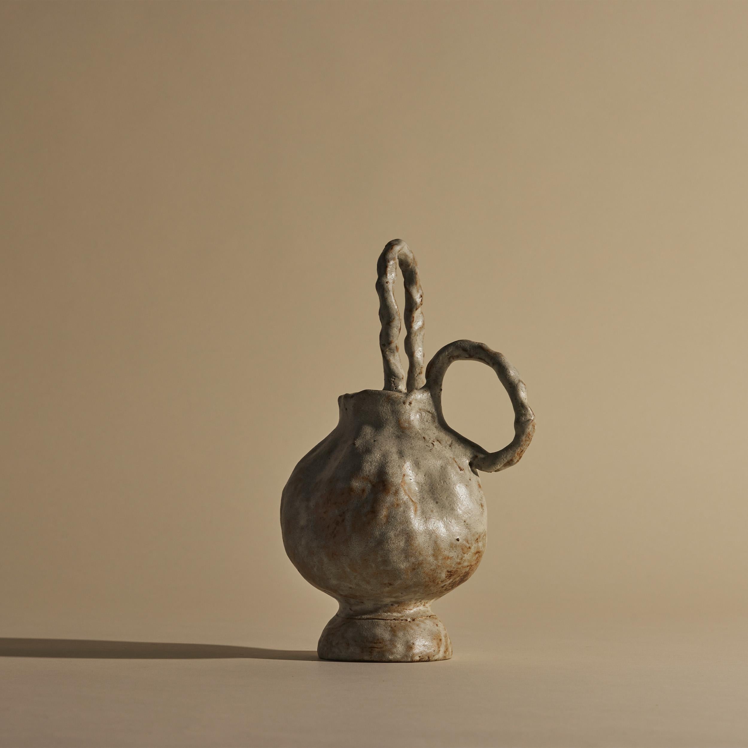 Keramik Handgewickelte Alabaster-Ballett-Vase IV (Handgefertigt) im Angebot