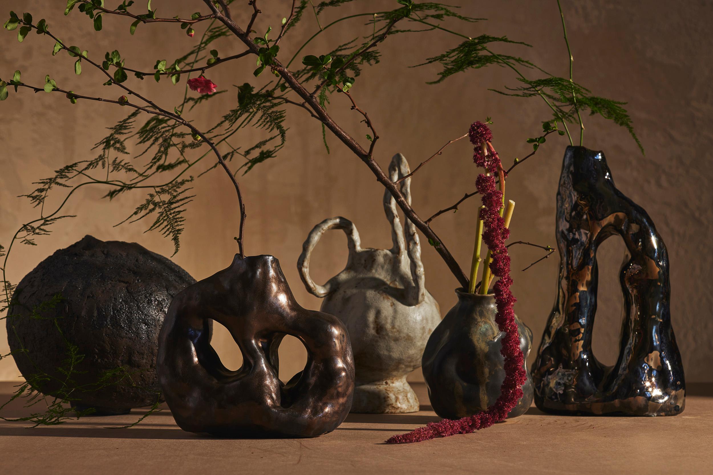 Keramik Handgewickelte Alabaster-Ballett-Vase IV (21. Jahrhundert und zeitgenössisch) im Angebot