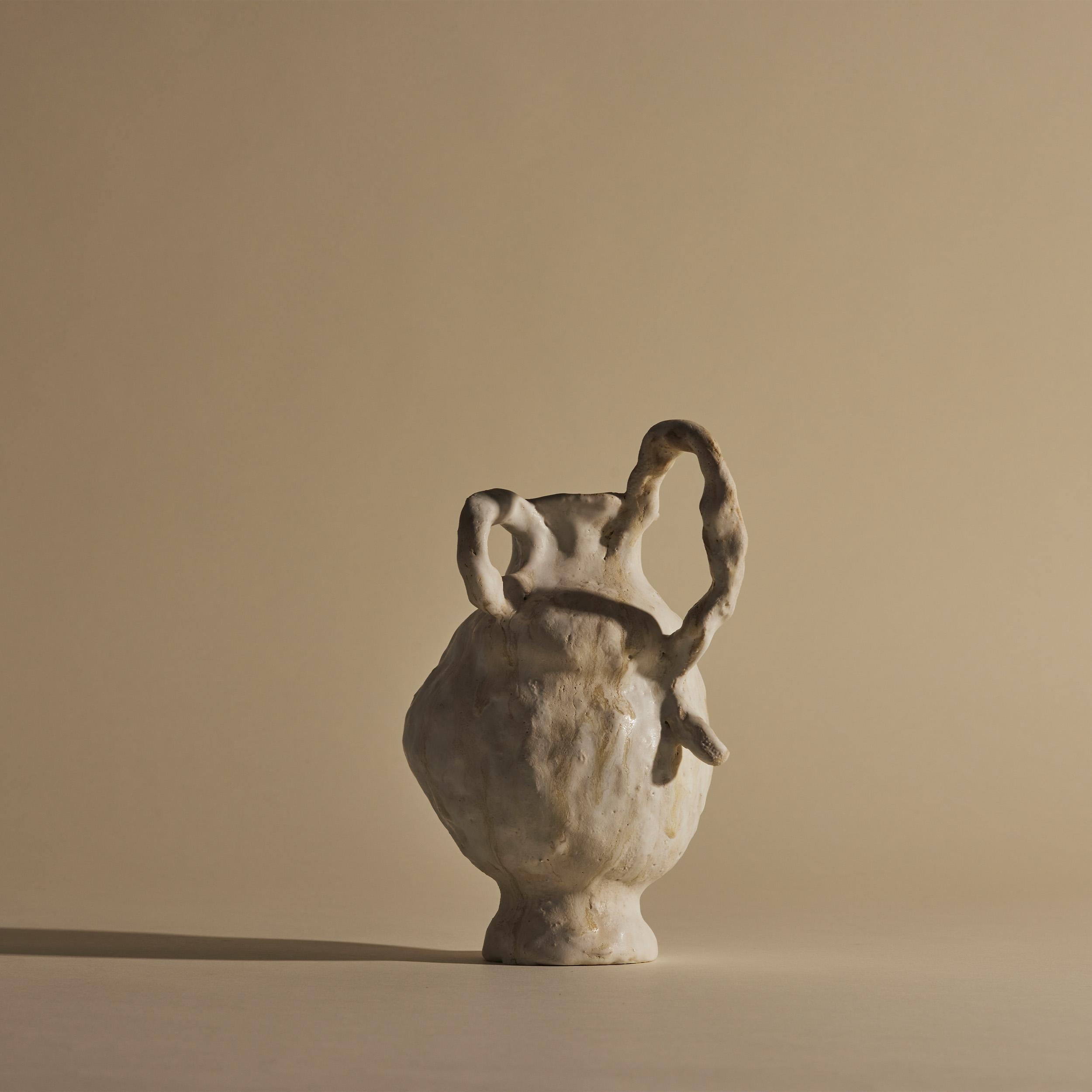 Fatto a mano Vaso in ceramica a spirale di alabastro V.I.I. in vendita