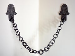 Ceramic Hand Link Chain Wall Sculpture by Asmaa Aman Tran