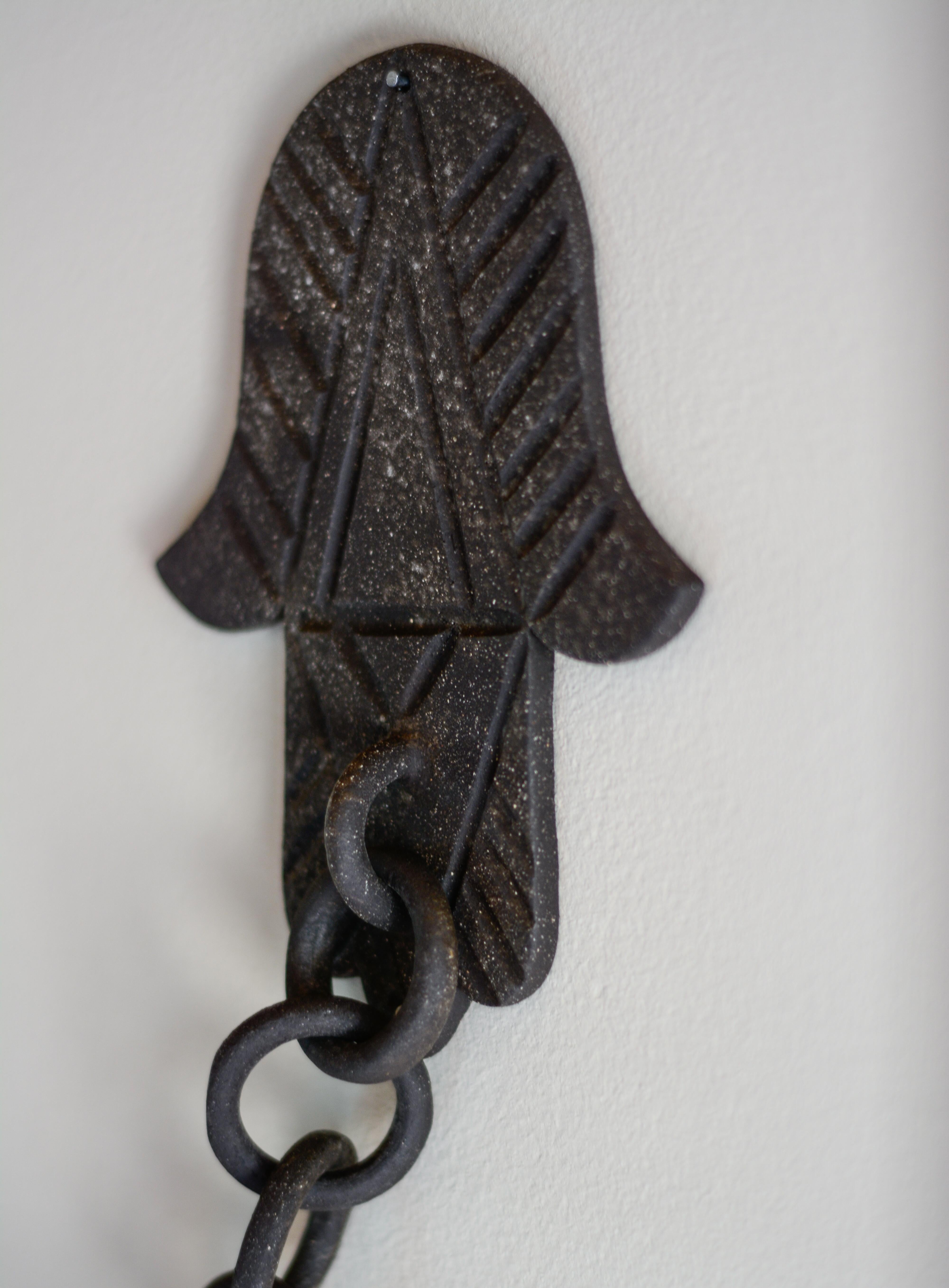 Ceramic Hand Link Chain Wall Sculpture by Asmaa Aman Tran 1