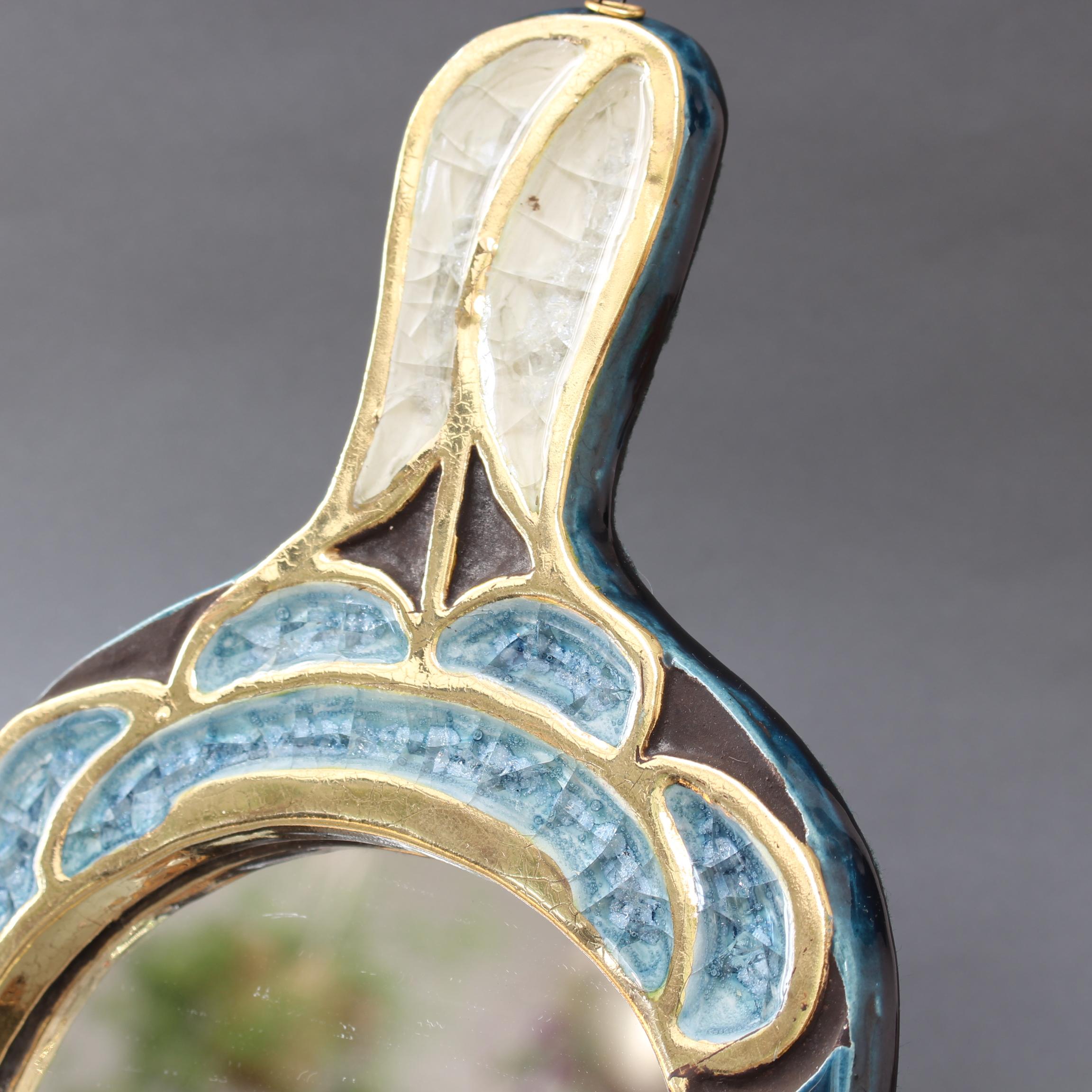 Ceramic Hand Mirror by Mithé Espelt, circa 1960s 7