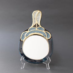 Ceramic Hand Mirror by Mithé Espelt, circa 1960s