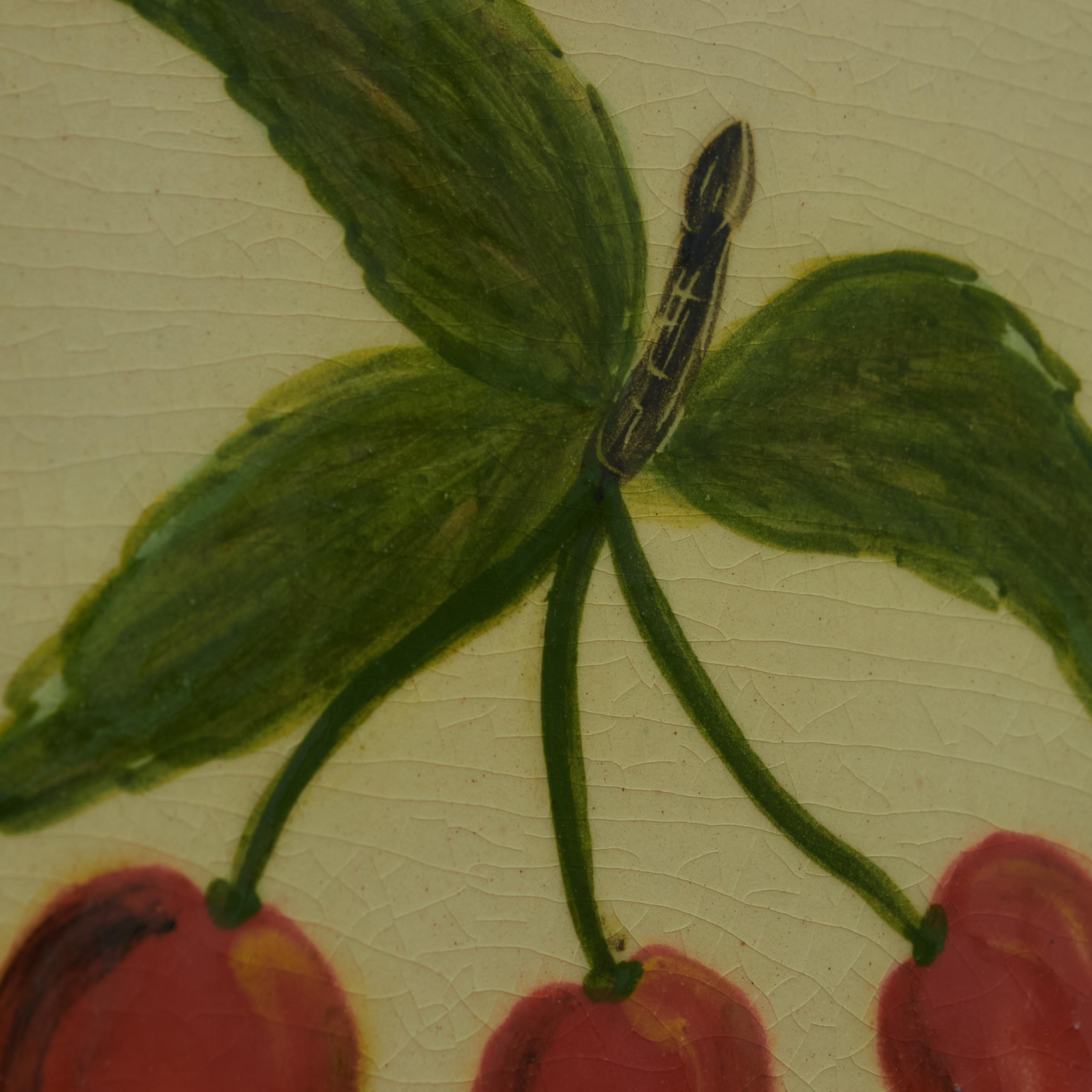 Spanish Ceramic Hand Painted Artwork by Diaz COSTA, circa 1960 For Sale