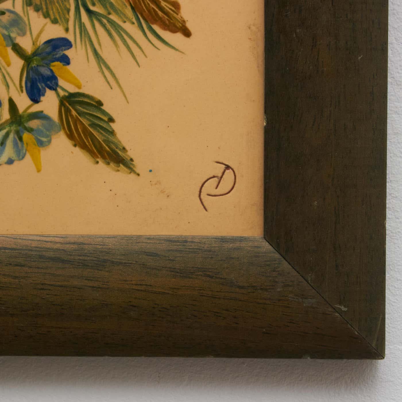 Cerámica pintada a mano por Díaz Costa, hacia 1960 mediados del siglo XX en venta